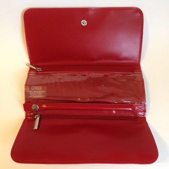 Travel Jewelry Organizer Clinique Nail Kit File Clippers Trifold Storage Holder - Picture 4 of 12